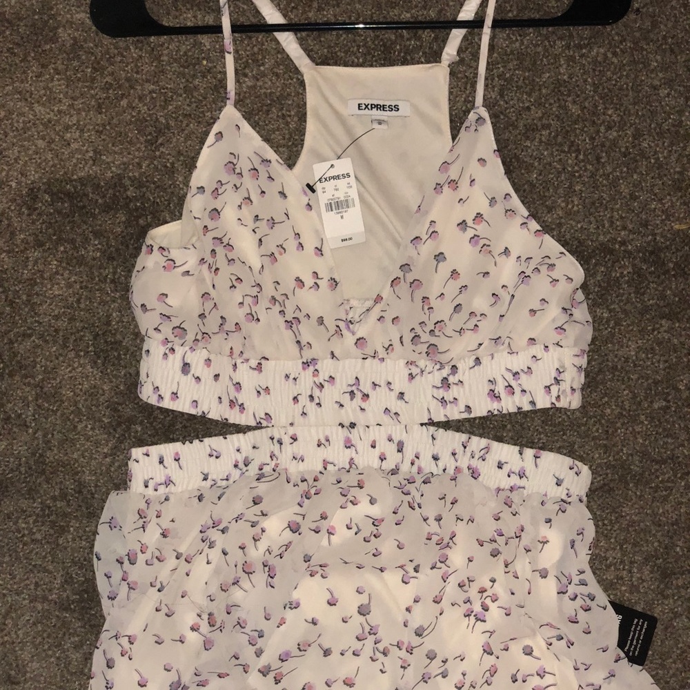 White floral Express dress